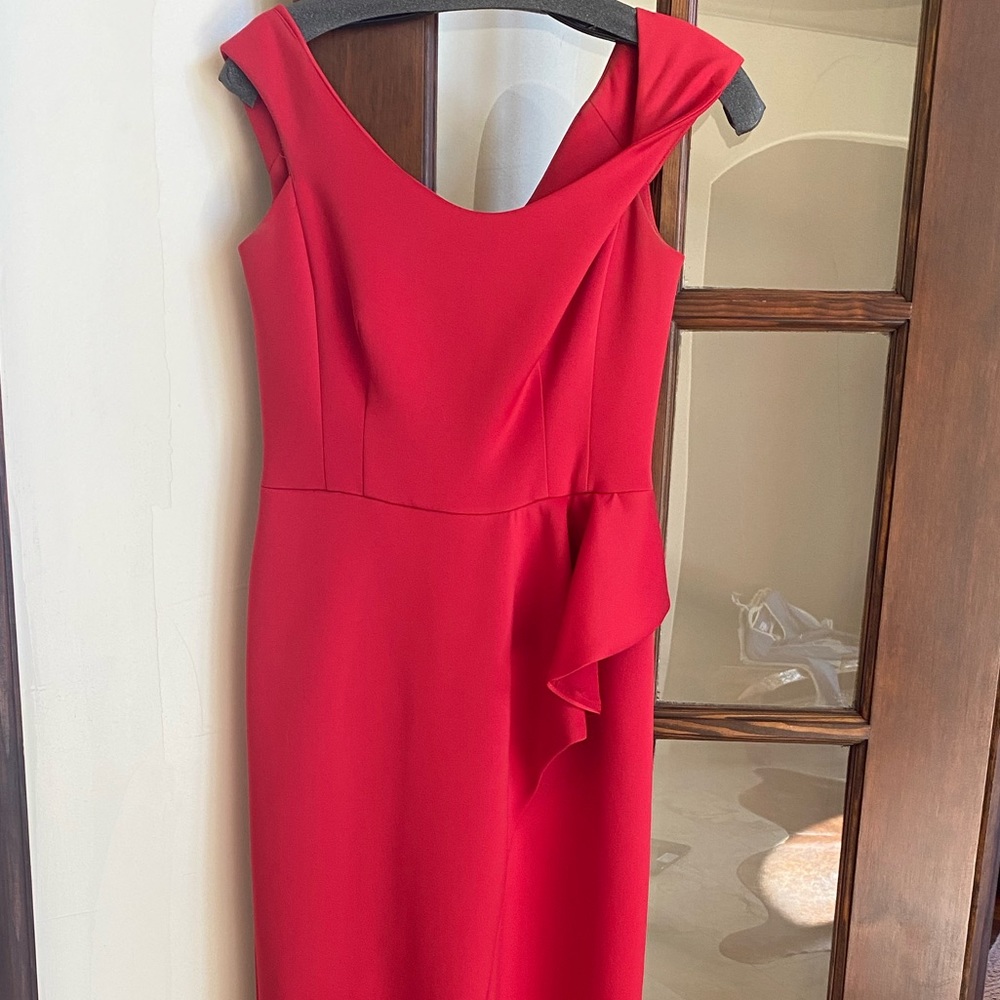 Red Black Halo gown